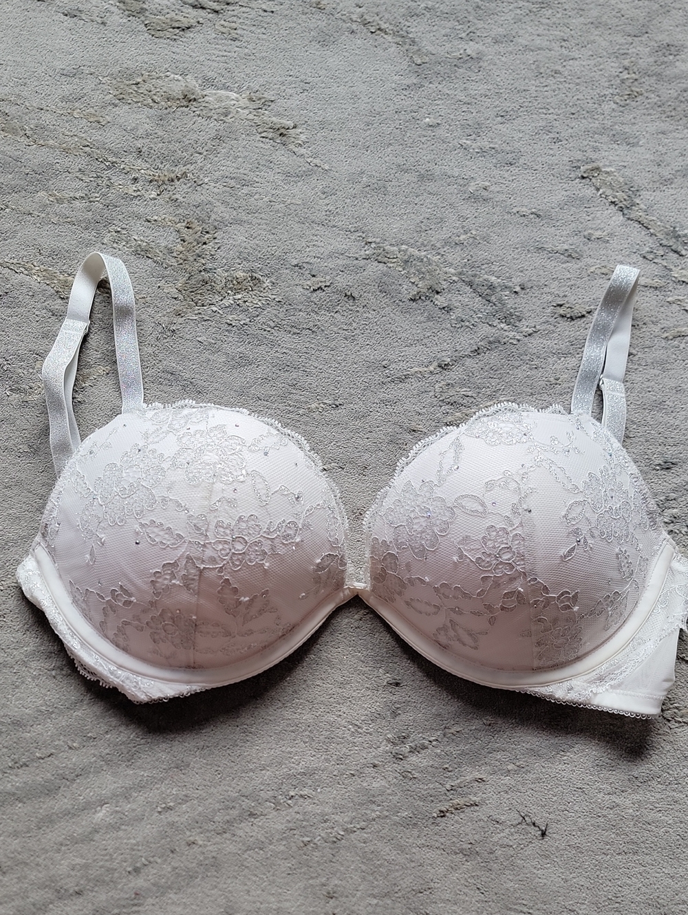 Victoria's Secret White Lace Bra